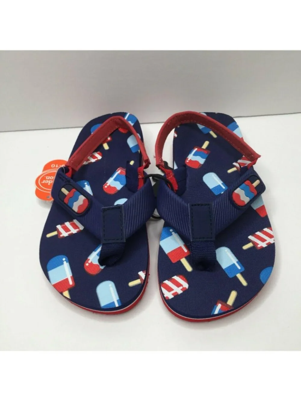 Wonder Nation Toddler Boys Girls Popsicle Beach Flip Flops Sandals Size 9-10